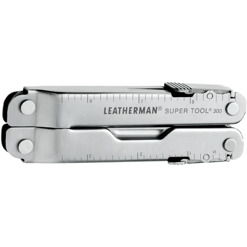 Leatherman Supertool 300 Outil multifonction robuste, lames en acier inoxydable 420HC, étui à bouton en nylon - Boîte