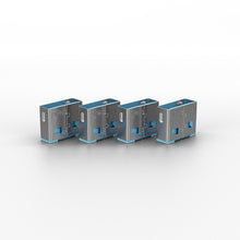 Cache-ports USB A, lot de 10, bleu