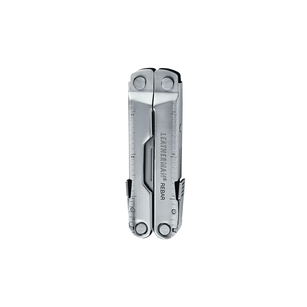 Outil multifonction Leatherman Rebar léger en acier inoxydable 420HC, finition oxyde noir, 189 g, étui noir avec système MOLLE - Boîte