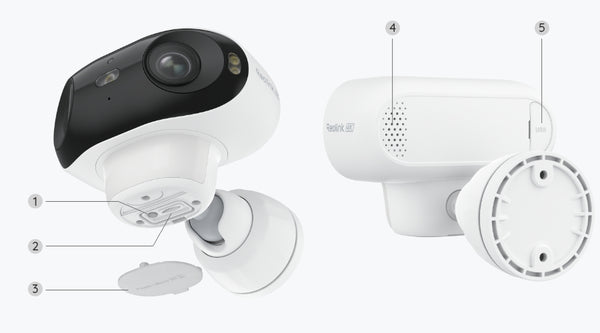 Caméra solaire/batterie intelligente 4K ColorX à double objectif et panorama à 180° 