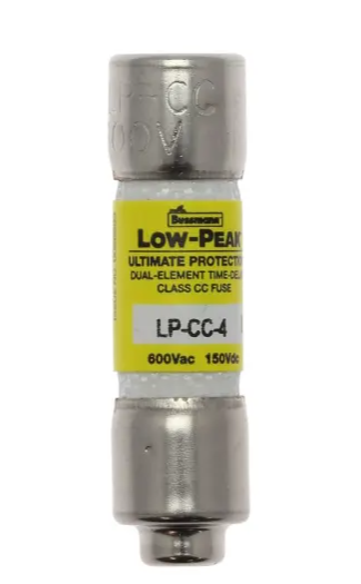Fusibles industriels et électriques 600 V 4 A à temporisation et faible courant de crête LP-CC-4