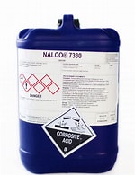 Nalco N7330 (biocide pour le traitement de l'eau), Ingrédient : Isothiazoline, Format d'emballage : 25 kg.
