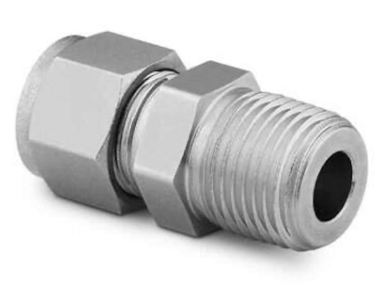 Raccord Swagelok en acier inoxydable, connecteur mâle, diamètre extérieur du tube 1/2 po x filetage mâle NPT 3/4 po