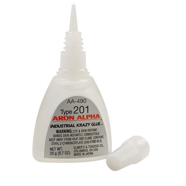 Colle éthylique transparente Ellsworth Aron Alpha AA-490 Type 201, flacon de 20 g
