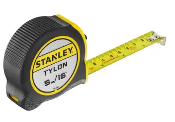 Mètre ruban Stanley série Tylon, longueur 5 m, largeur de lame 19 mm - 1-30-696 