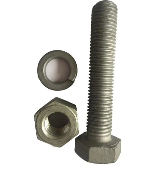 BECK CRAWFORD Stud Bolt ASTM A193 B7 c/w 3 Heavy Hex Nut ASTM A194 Gr.2H 1 3/8 " 8un X 270 MM