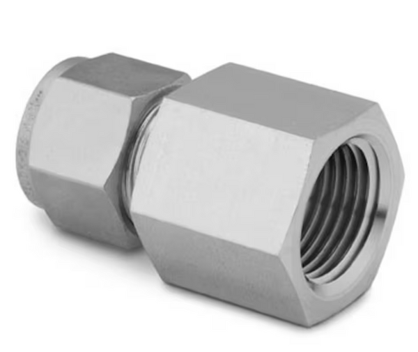 Raccord Swagelok en acier inoxydable pour tube, connecteur femelle, diamètre extérieur du tube 1/2 po x filetage femelle NPT 1/4 po 