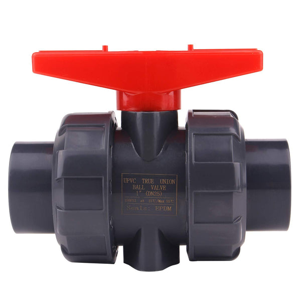 Vanne à bille à union véritable 1" en PVC, EPDM [SCH80 SOC]