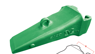 Dent de godet TE-70SV2VX – Dent minière à haute pénétration