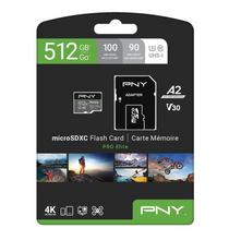 Carte microSD PNY Pro Elite U3/A2/V30 512 Go