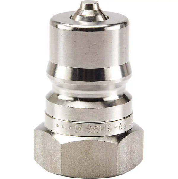 Raccord rapide hydraulique en acier inoxydable Parker SSH6‑63Y (série 60) – Mamelon femelle