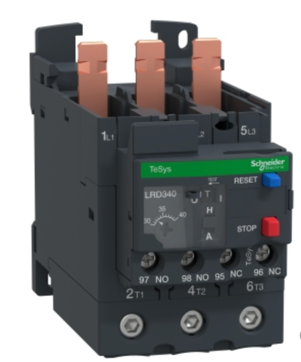 Relais de surcharge thermique TeSys Deca, 690 V CA, 30 à 40 A, 1 NO + 1 NF, classe 10 A, EverLink BTR à vis
