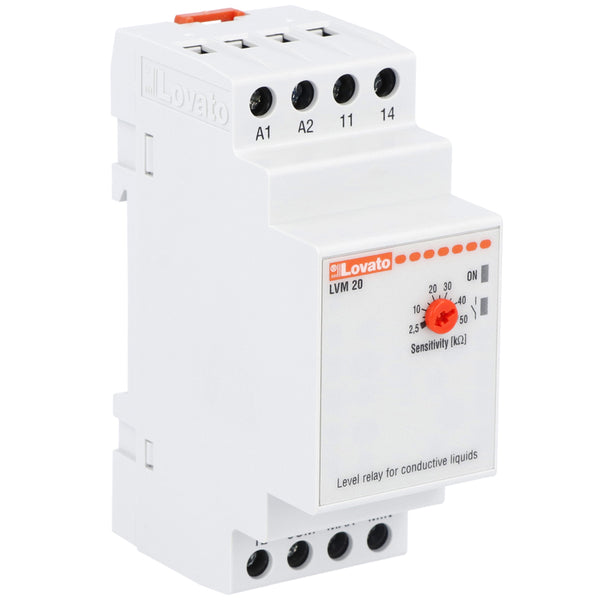 LVM20A240 - Relais de contrôle de niveau Lovato, SPDT-C/O, rail DIN