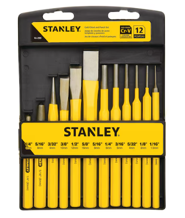 STANLEY 16-299 | Kit de 12 poinçons et burins