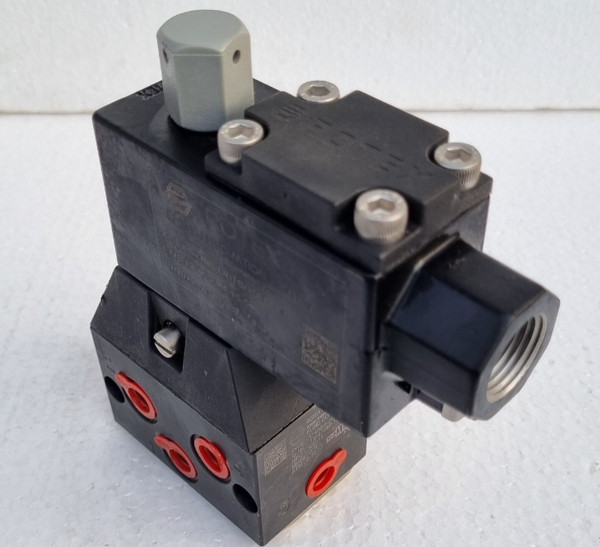 Orifice de vanne à solénoïde unique à commande interne ROTEX 5/2 voies