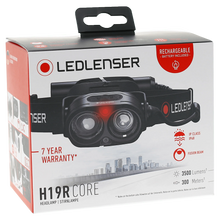 Lampe frontale Ledlenser H19R Core 3500lm rechargeable IP68 à double LED Fusion indépendante (faisceau large et spot)
