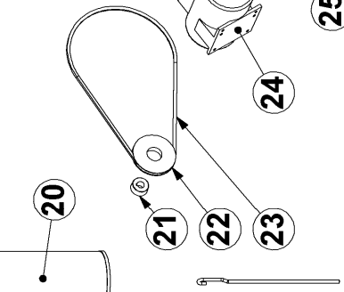 Pièce de rechange 854DC - Courroie trapézoïdale 491825 50 Hz