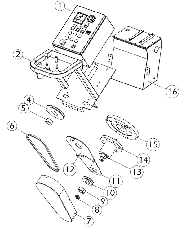 Pièce de rechange EBE350S - Courroie de moteur de soufflerie 350-2430-S