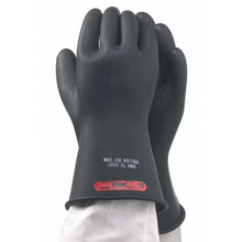 Gants électriques en caoutchouc Salisbury, classe 0 basse tension, 28 cm (11 pouces), noirs E011B