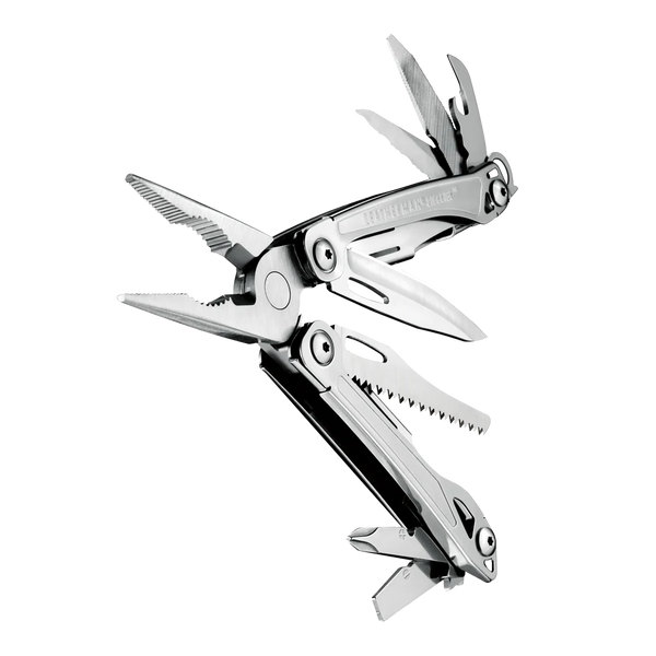 Leatherman Sidekick Outil multifonction léger 198 g, lames en acier inoxydable 420HC, étui en nylon - Argent - Boîte