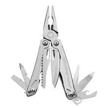 Leatherman Sidekick Outil multifonction léger 198 g, lames en acier inoxydable 420HC, étui en nylon - Argent - Boîte