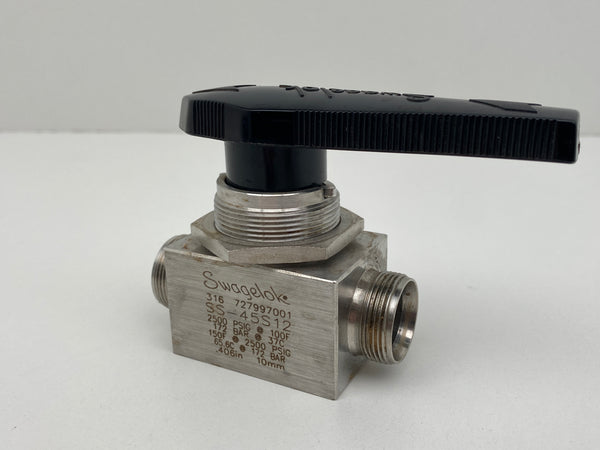 Vanne à bille monobloc en acier inoxydable série 40, 6,4 Cv, raccord de tube Swagelok 3/4 po