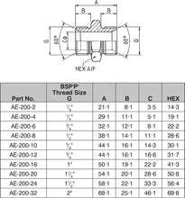 Adaptateur mâle/mâle à siège conique BSPP 1