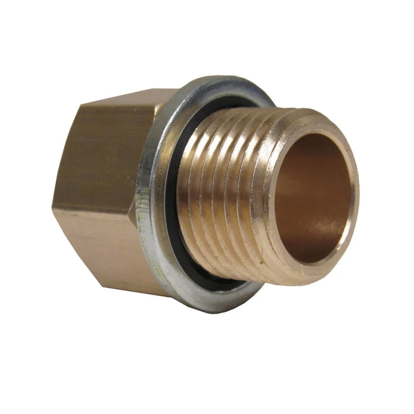Adaptateur en laiton - Filetage femelle NPT 1 pouce x filetage mâle BSPP 1 pouce avec rondelle d'étanchéité