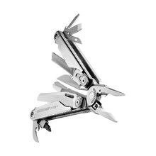 Outil multifonction Leatherman Surge robuste en acier inoxydable 420HC, finition oxyde noir, 2 lames, étui noir MOLLE - Boîte