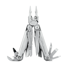 Outil multifonction Leatherman Surge robuste en acier inoxydable 420HC, finition oxyde noir, 2 lames, étui noir MOLLE - Boîte